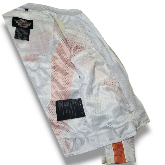 Harley Davidson Bomber Mesh Motorcycle Riding Jacket with Plate & Pad Pockets - Picture 10 of 12